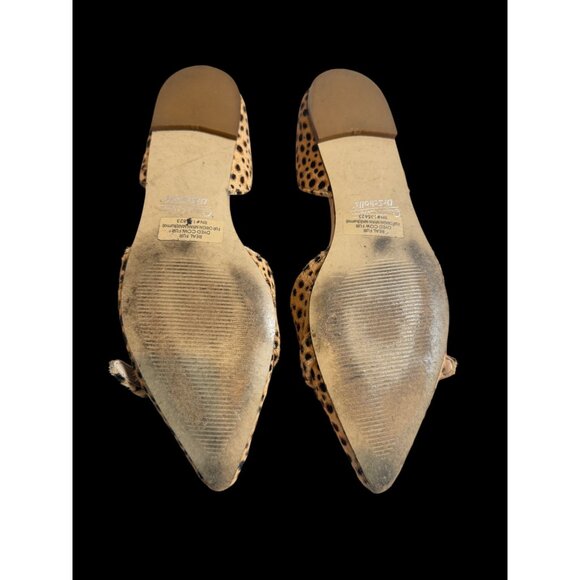 Dr. Scholls Womens Real Dyed Cow Fur D'Orsay Flats Leopard Print Sz. 6.5 - Picture 7 of 8
